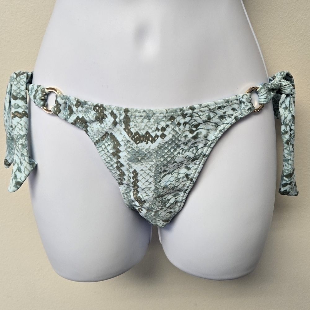 Cia.maritima tanga tie-side snake print bikini bottom Blue S